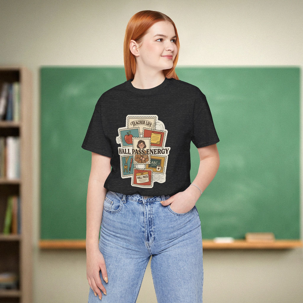 Hall Pass Energy Teacher Life | Funny Teacher Shirt | Bella Canvas 3001