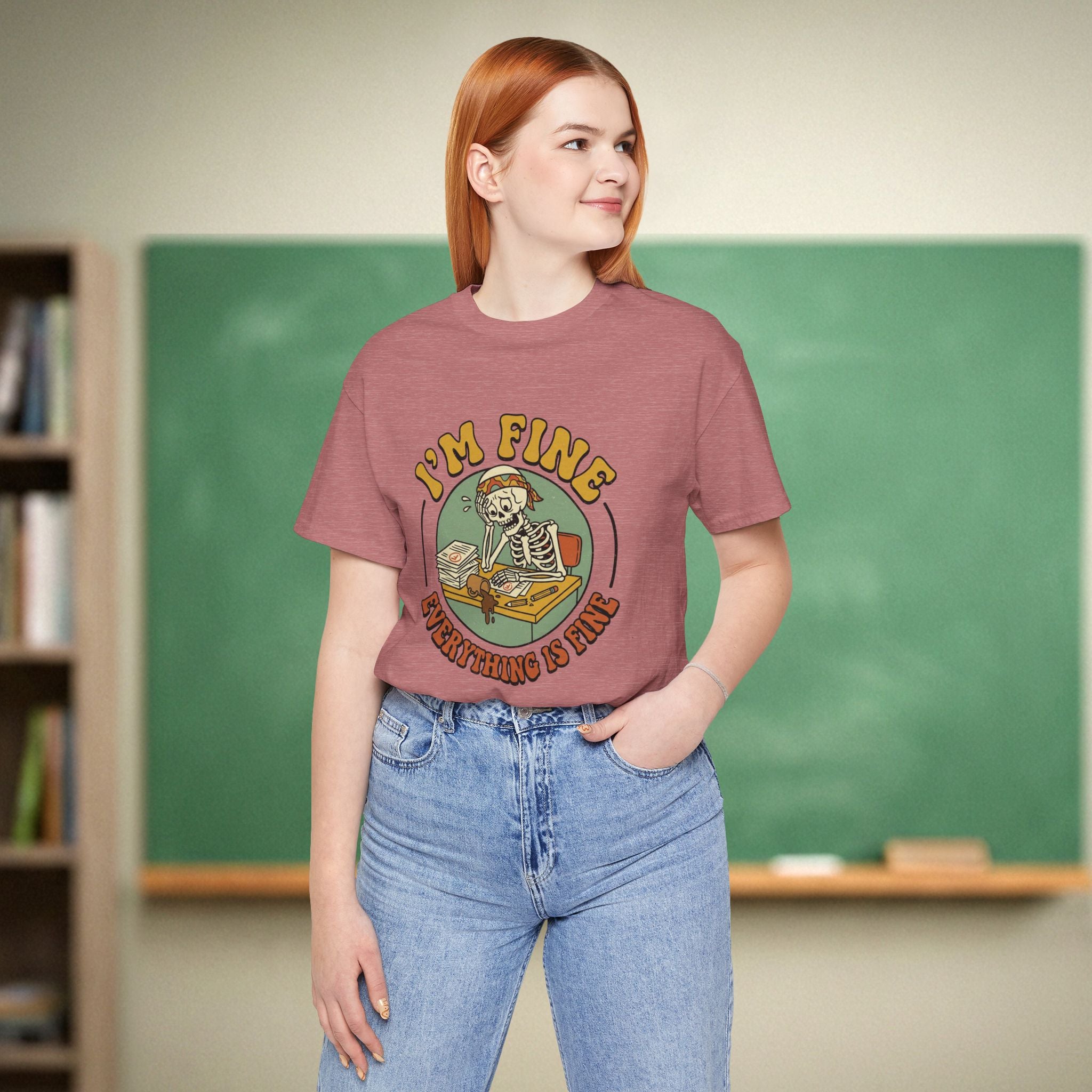I’m Fine Everything Is Fine | Funny Teacher Shirt | Teacher Burnout Humor Gift