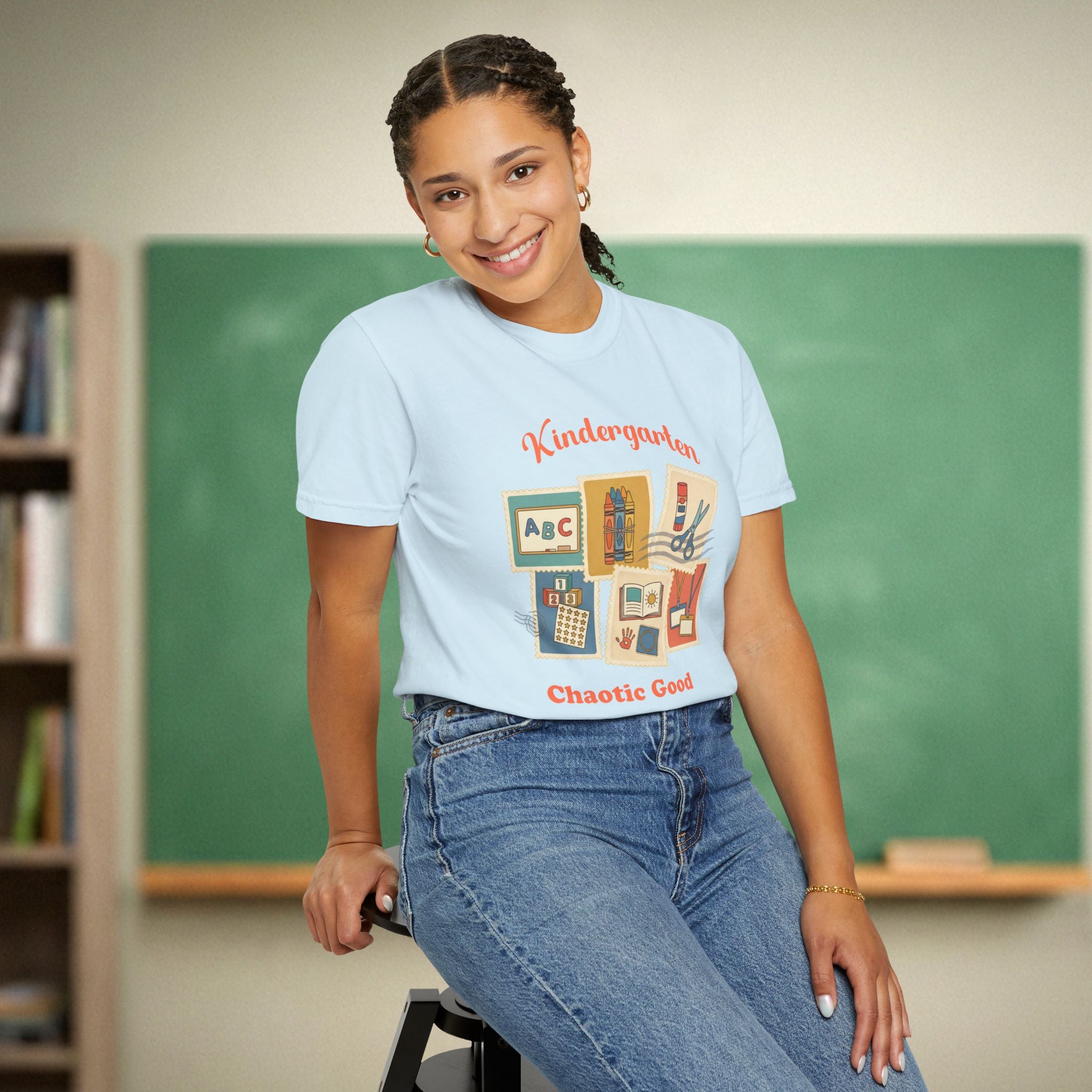 Kindergarten Chaotic Good | Kindergarten Teacher Shirt | Premium Comfort Colors 1717 Vintage Tee