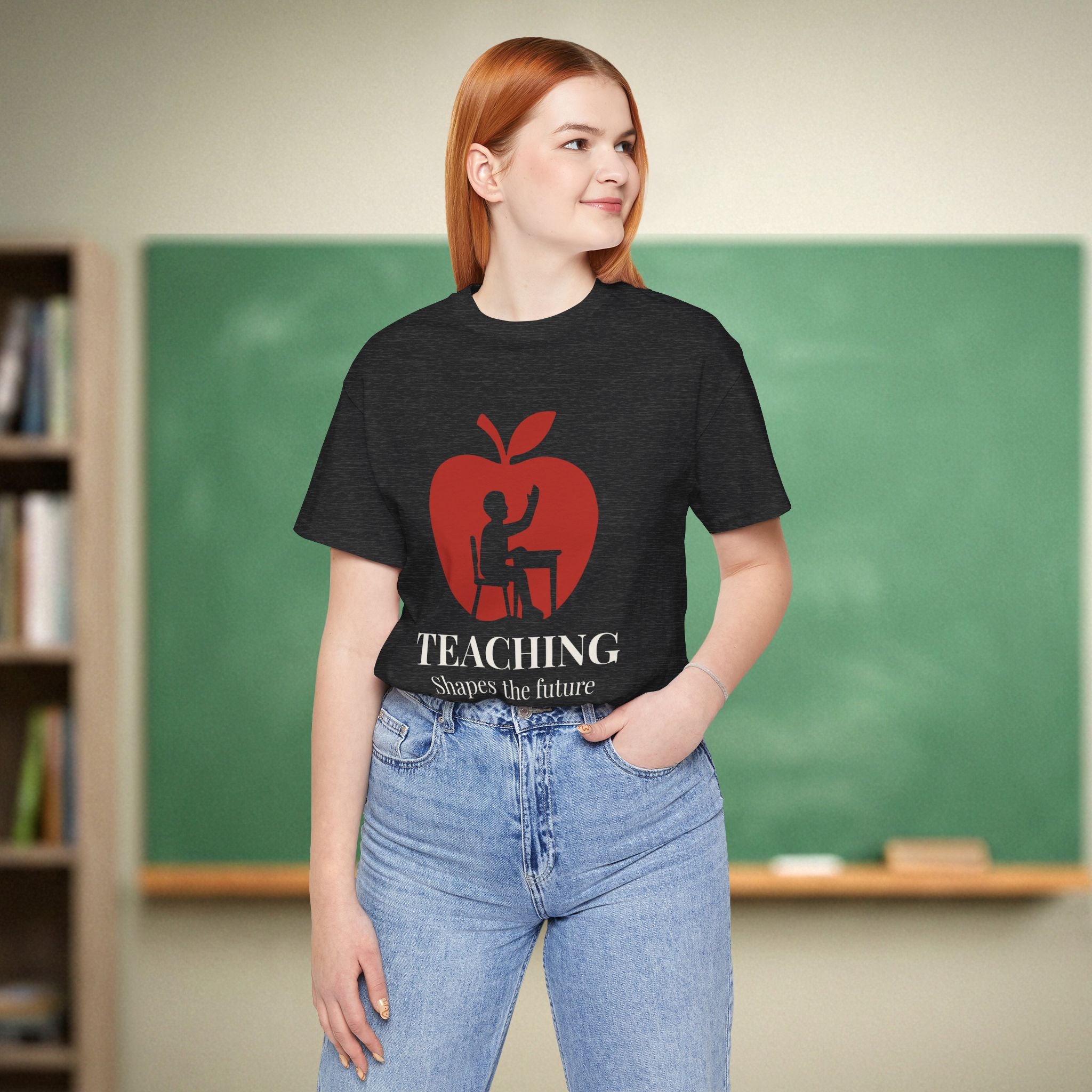 Teaching Shapes the Future | Inspirational Teacher Shirt | Bella Canvas 3001