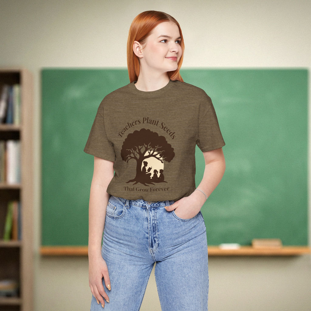 Teachers Plant Seeds That Grow Forever Shirt | Inspirational Teacher Gift Tee | Literacy & Growth