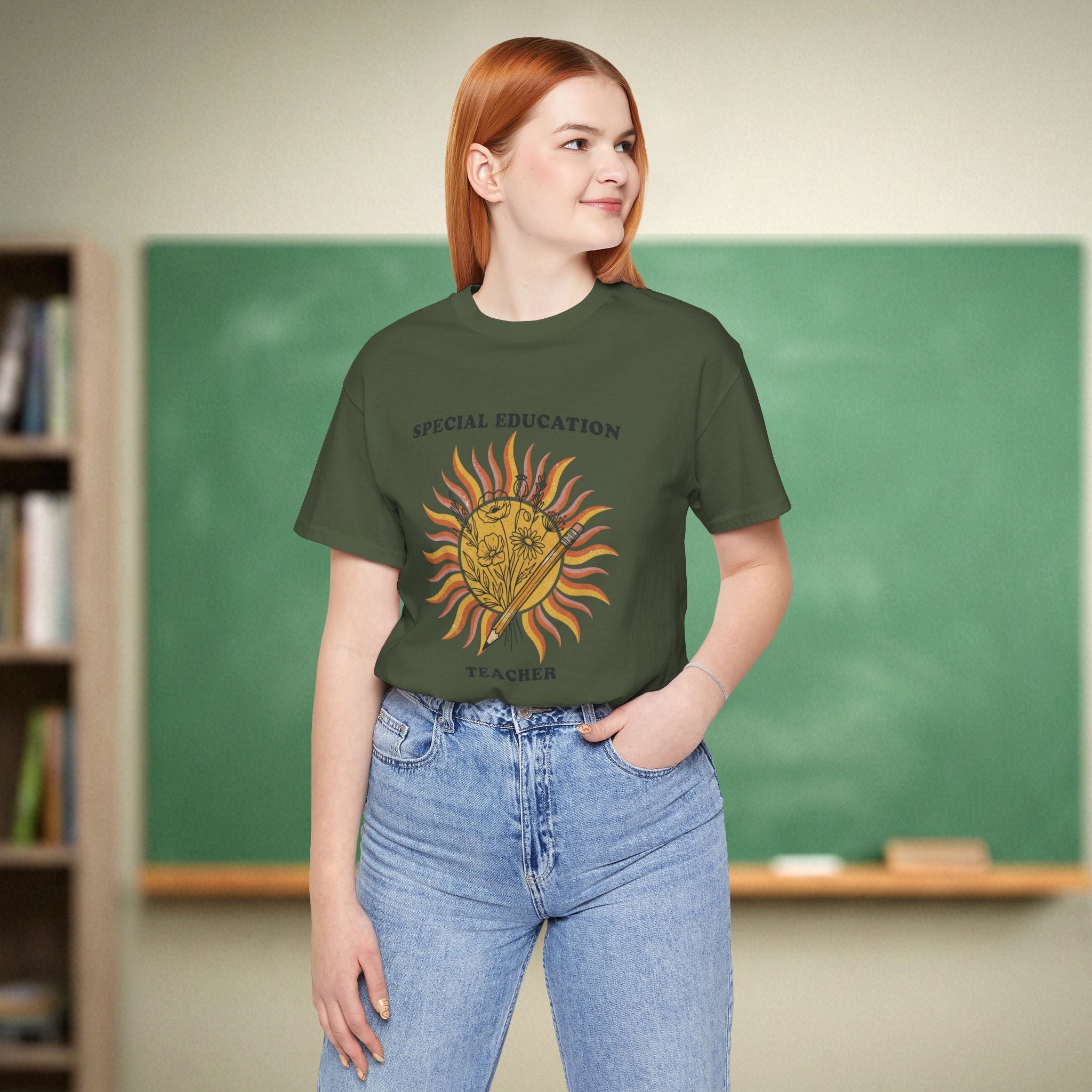 Special Education Teacher Sun Shirt | Retro SPED Sunshine Tee | Bella Canvas 3001