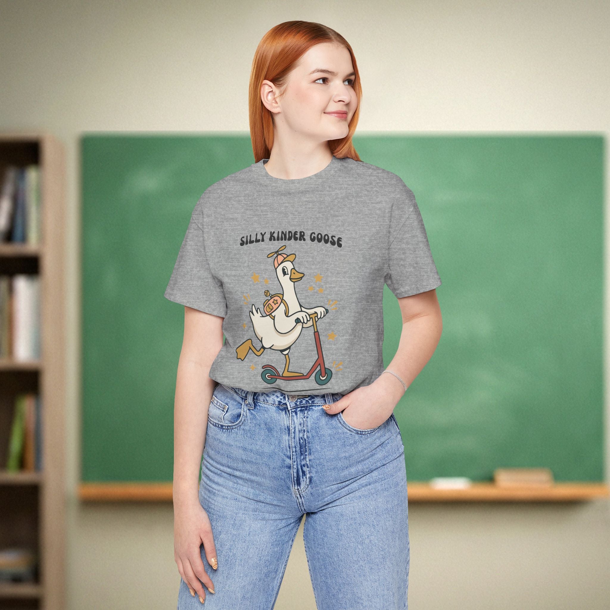 Silly Kinder Goose Shirt | Funny Kindergarten Teacher Tee | Bella Canvas 3001