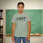 First Grade Crew Shirt | Varsity Style Grade Level Team Tee | Premium Teacher Tee
