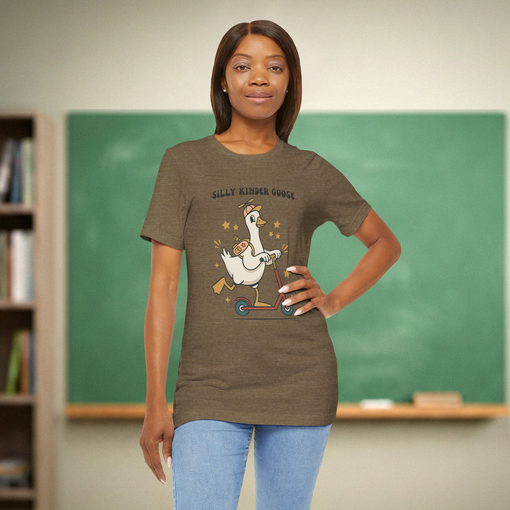Silly Kinder Goose Shirt | Funny Kindergarten Teacher Tee | Bella Canvas 3001