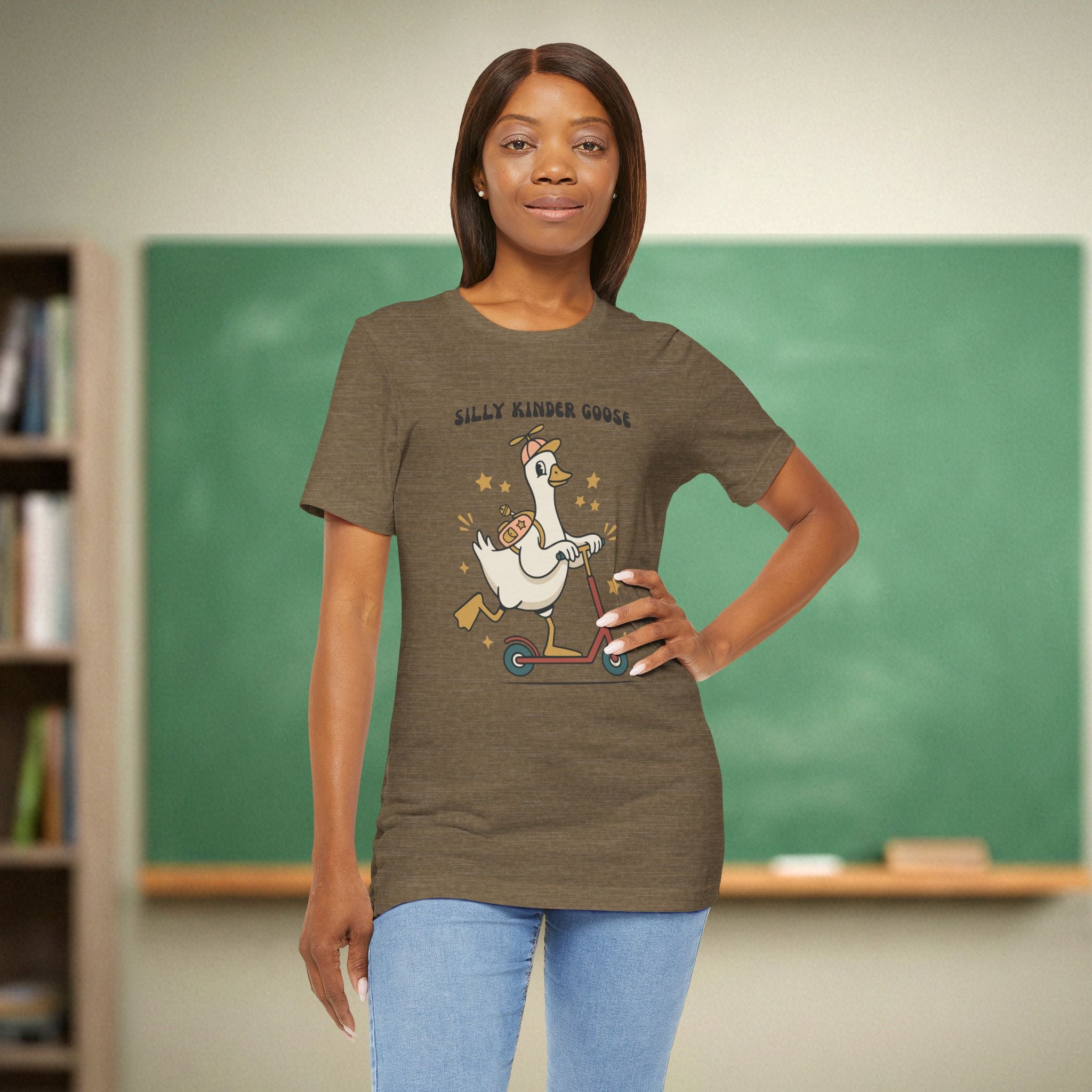 Silly Kinder Goose Shirt | Funny Kindergarten Teacher Tee | Bella Canvas 3001