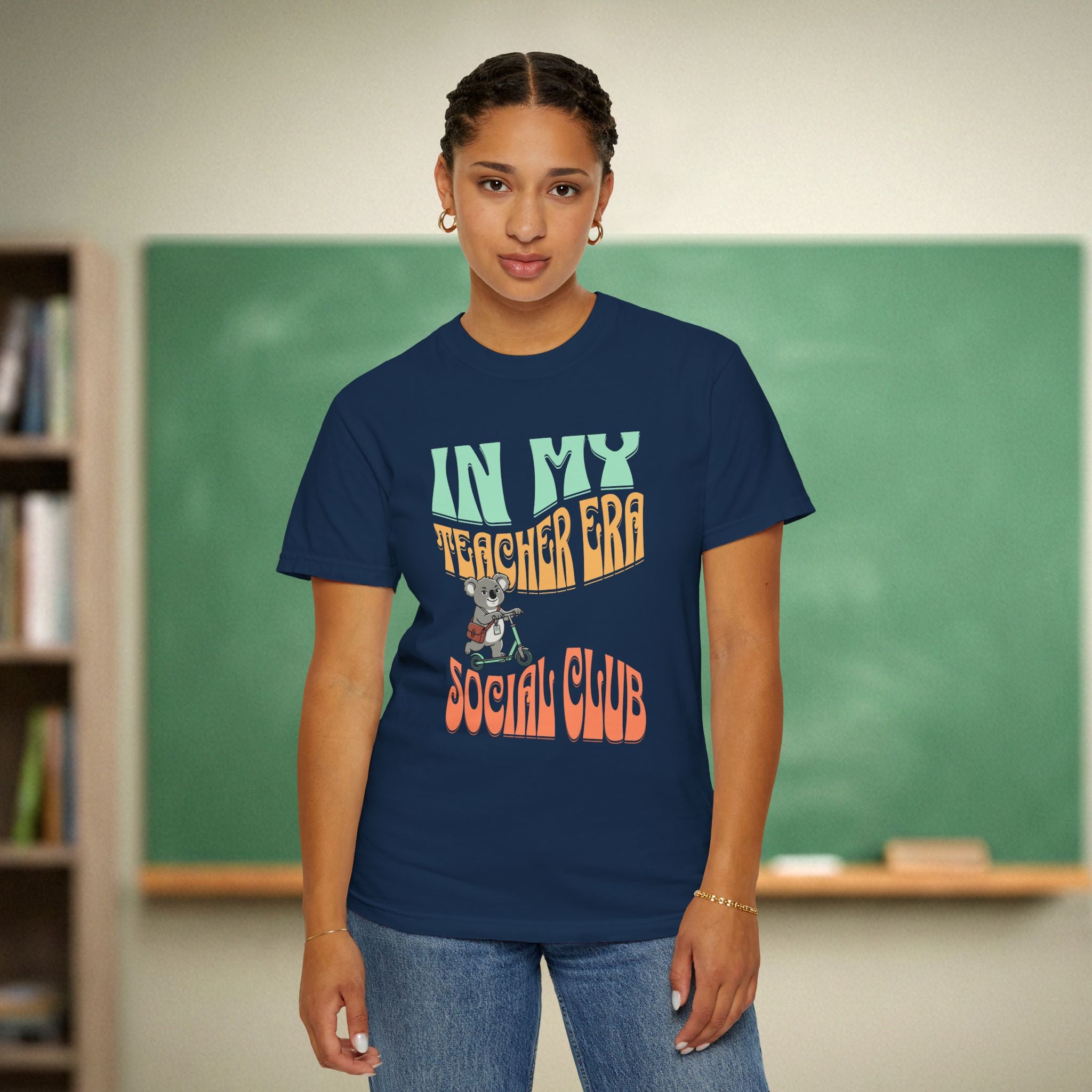 In My Teacher Era Koala Shirt | Retro Teacher Social Club Tee | Groovy Mascot Teacher Shirt | Premium Comfort Colors 1717 Vintage Tee