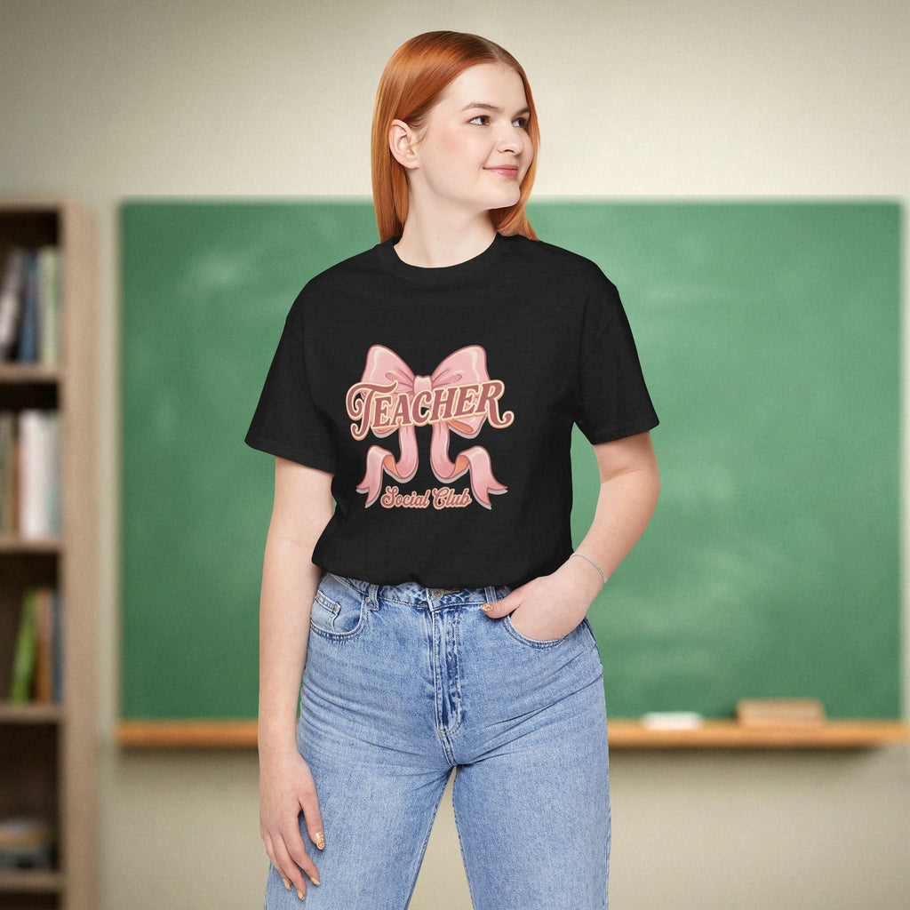 Teacher Social Club | Retro Teacher Shirt | Bella Canvas 3001