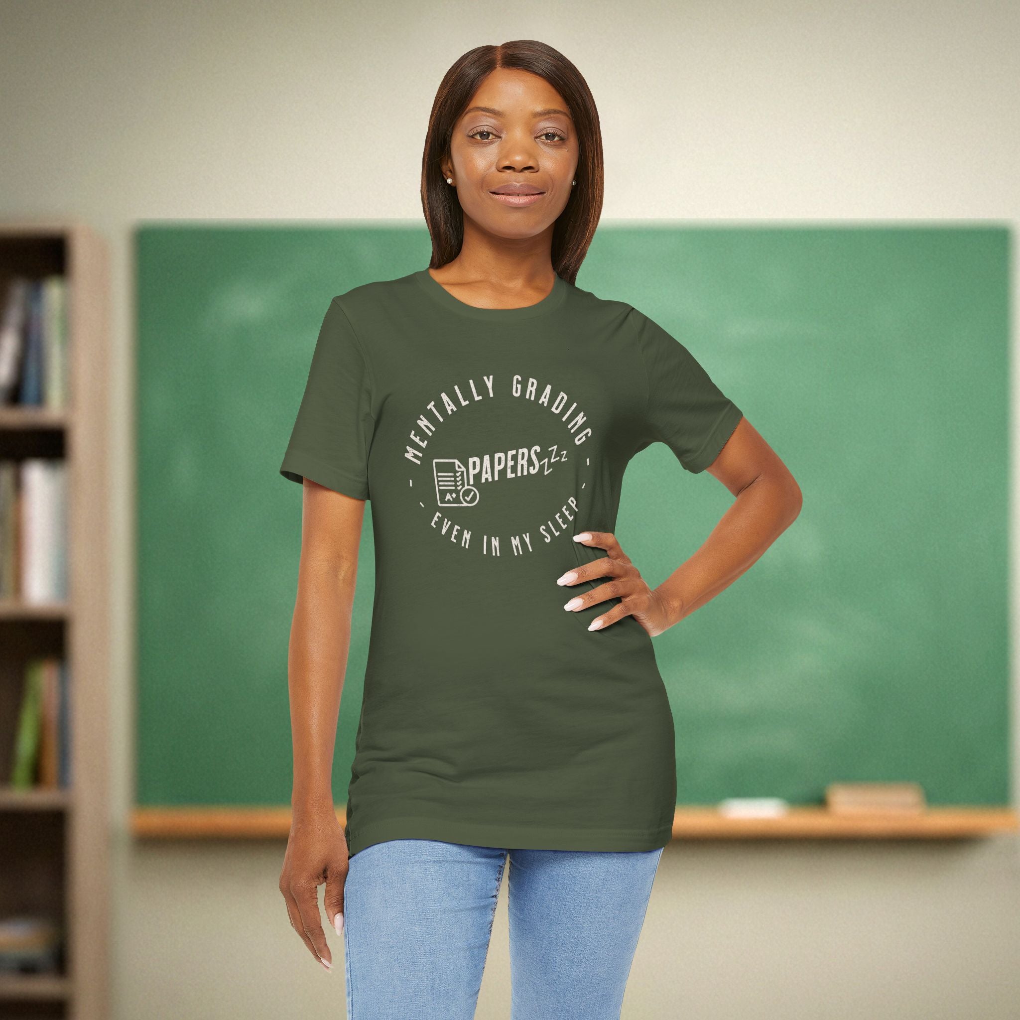 Mentally Grading Papers in My Sleep Teacher Shirt | Funny Grading Tee | Funny Teacher Tee
