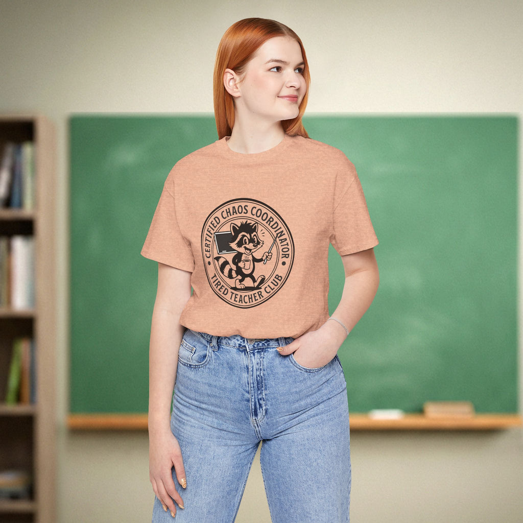 Certified Chaos Coordinator Teacher Shirt | Tired Teacher Club Tee | Bella Canvas 3001