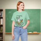 Music Teacher Cat Shirt | Yellow Retro Cruiser Bike Floral Tee | Bella Canvas 3001