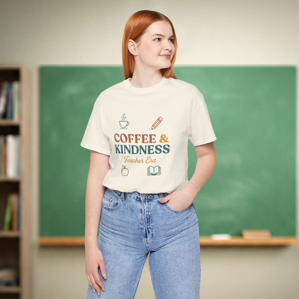Coffee & Kindness Teacher Era | Coffee Lover Teacher Shirt | Bella Canvas 3001