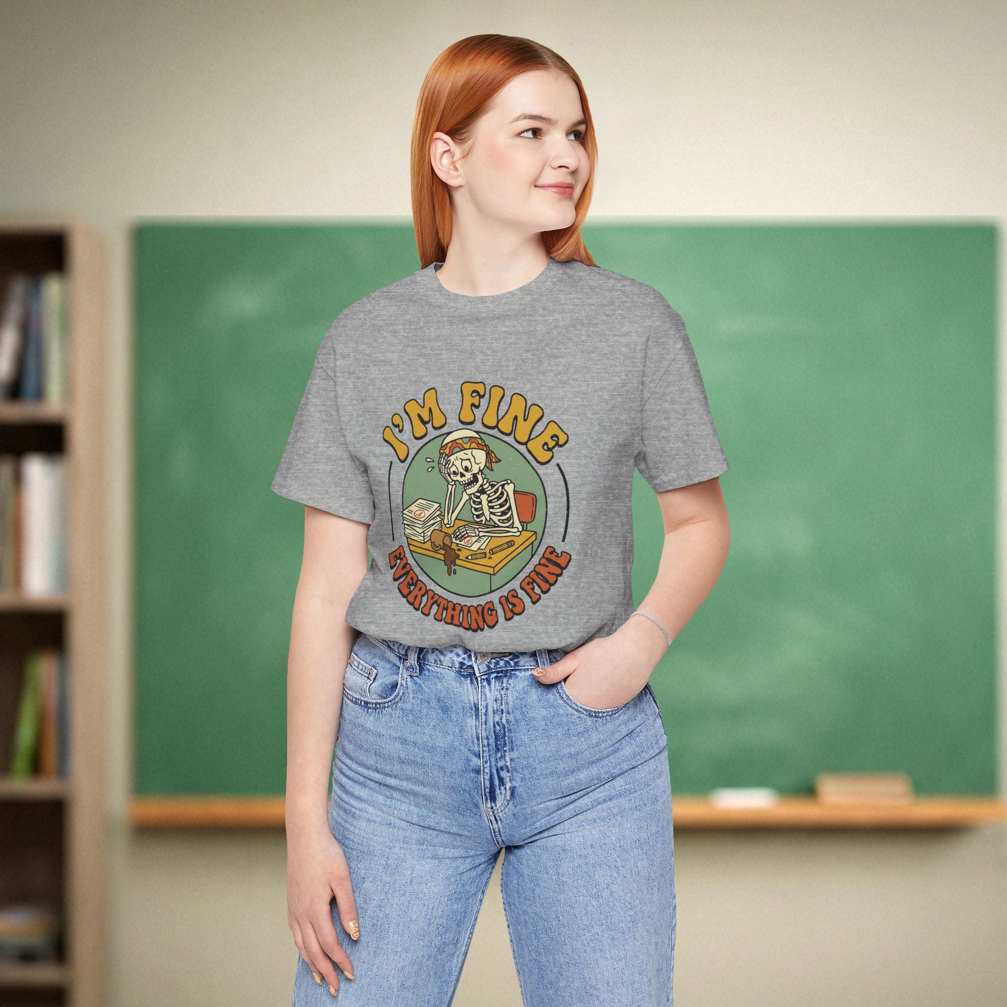I’m Fine Everything Is Fine | Funny Teacher Shirt | Teacher Burnout Humor Gift