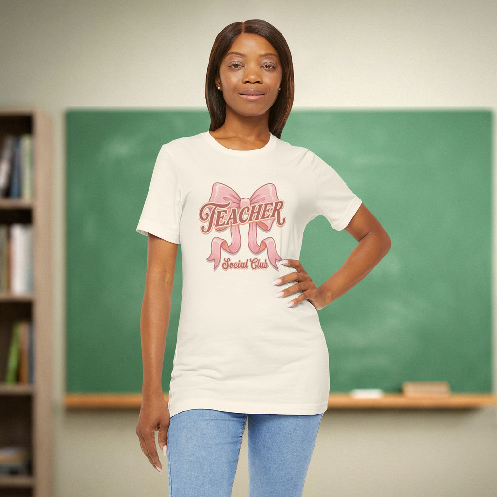 Teacher Social Club | Retro Teacher Shirt | Bella Canvas 3001
