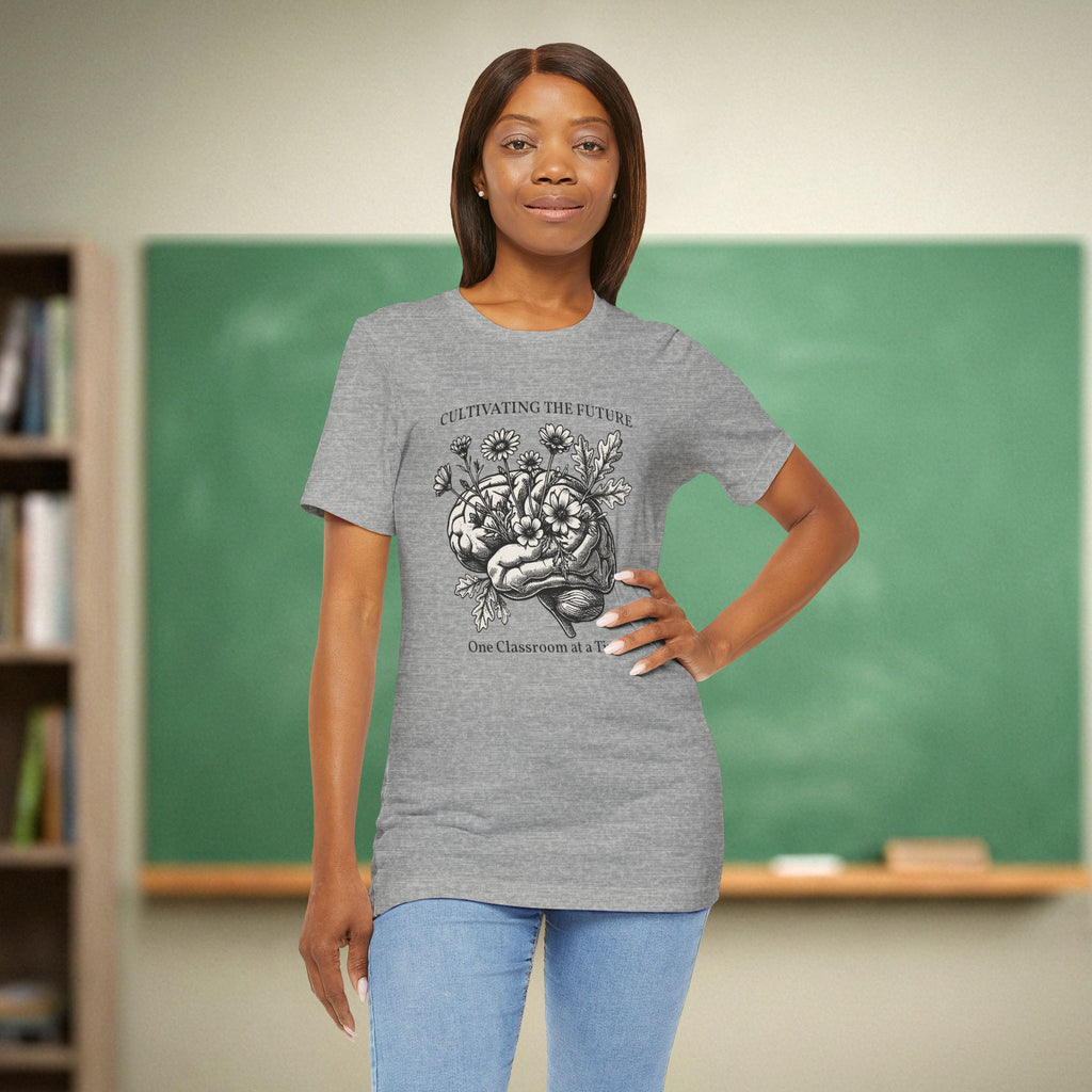 Cultivating the Future Teacher Shirt | Botanical Brain Teacher Tee | Premium Teacher Tee