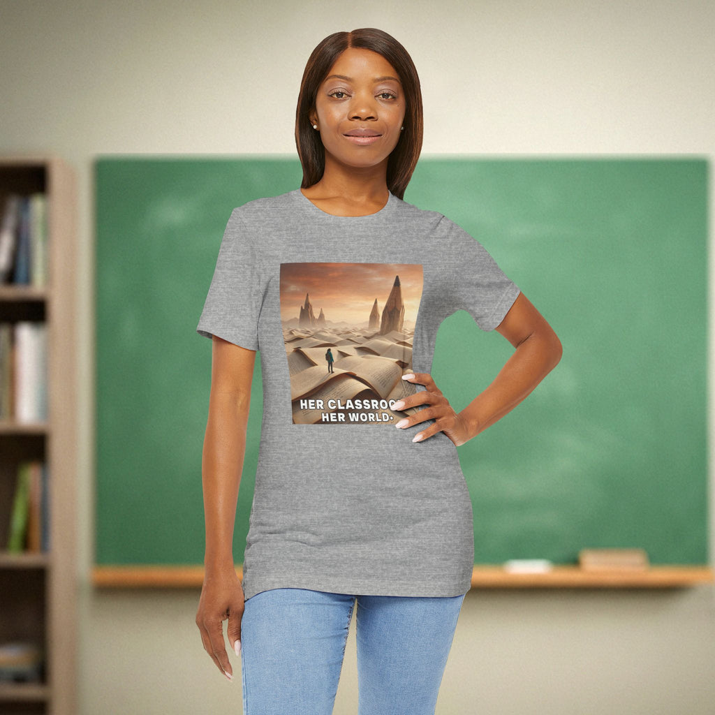 Her Classroom Her World Teacher Shirt | Aesthetic Teacher Pride Tee | Bella Canvas 3001