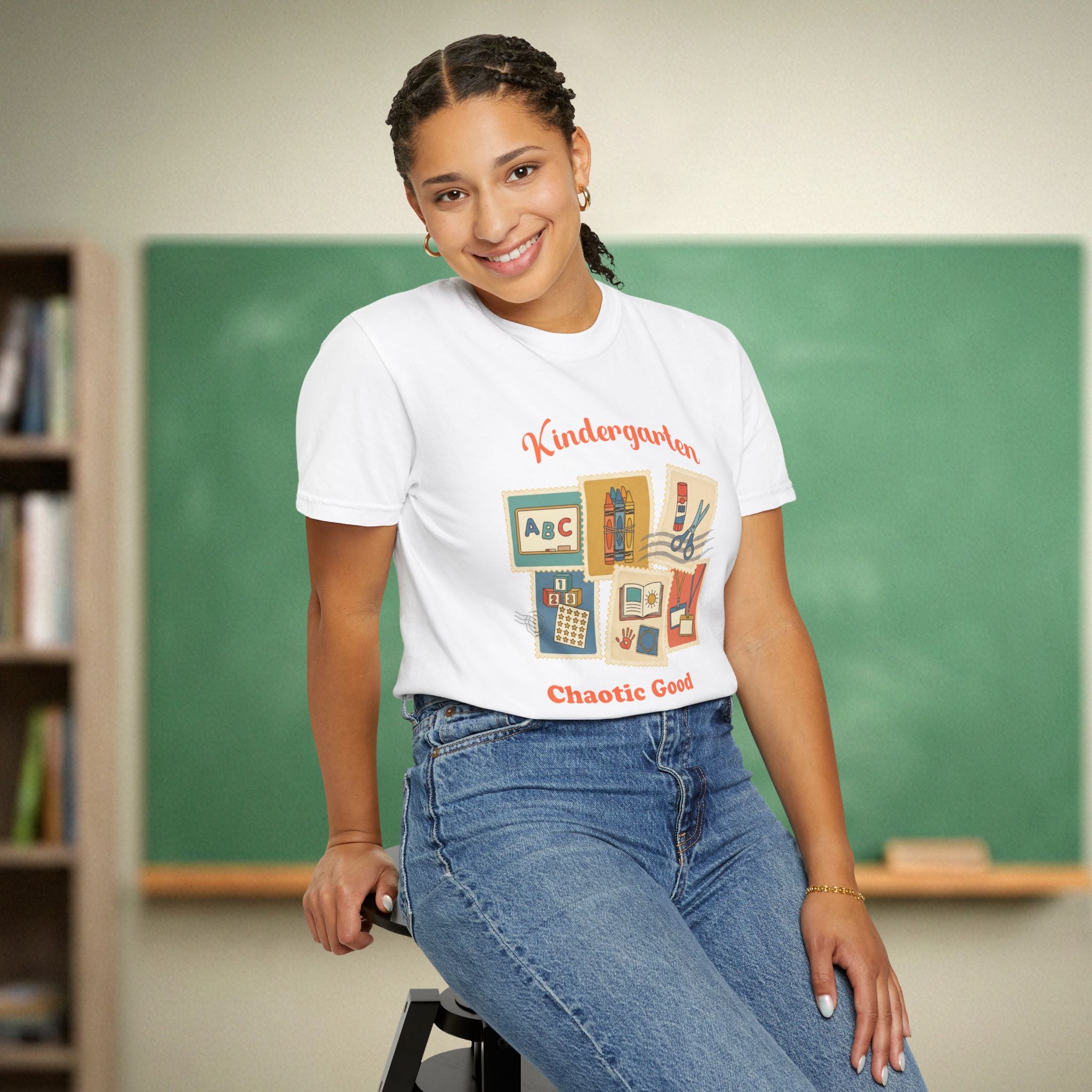 Kindergarten Chaotic Good | Kindergarten Teacher Shirt | Premium Comfort Colors 1717 Vintage Tee