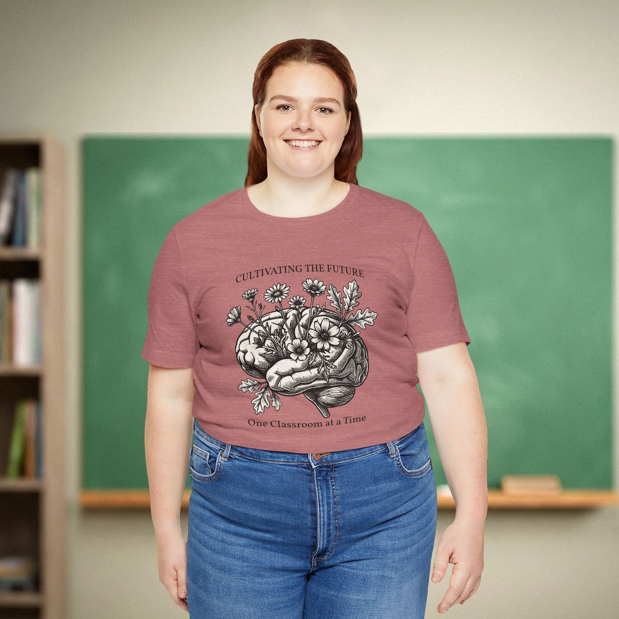 Cultivating the Future Teacher Shirt | Botanical Brain Teacher Tee | Premium Teacher Tee