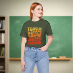 Teach Love Grow Inspire Nurture Teacher Shirt | Retro Groovy Teacher Tee | Bella Canvas 3001