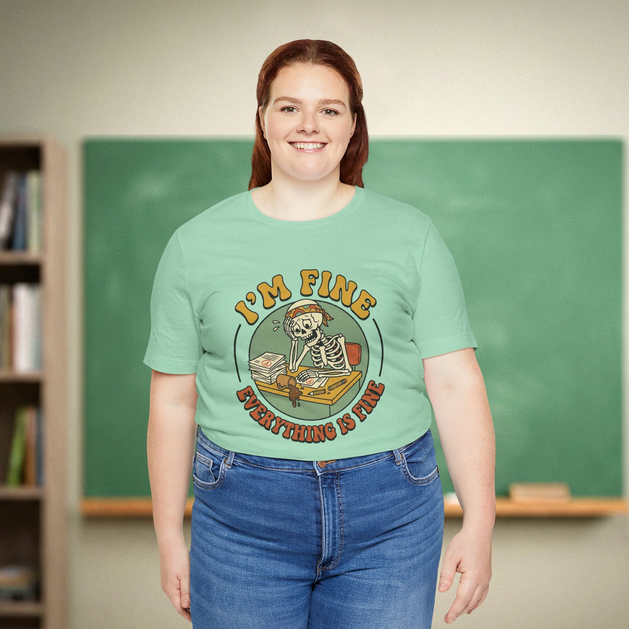 I’m Fine Everything Is Fine | Funny Teacher Shirt | Teacher Burnout Humor Gift
