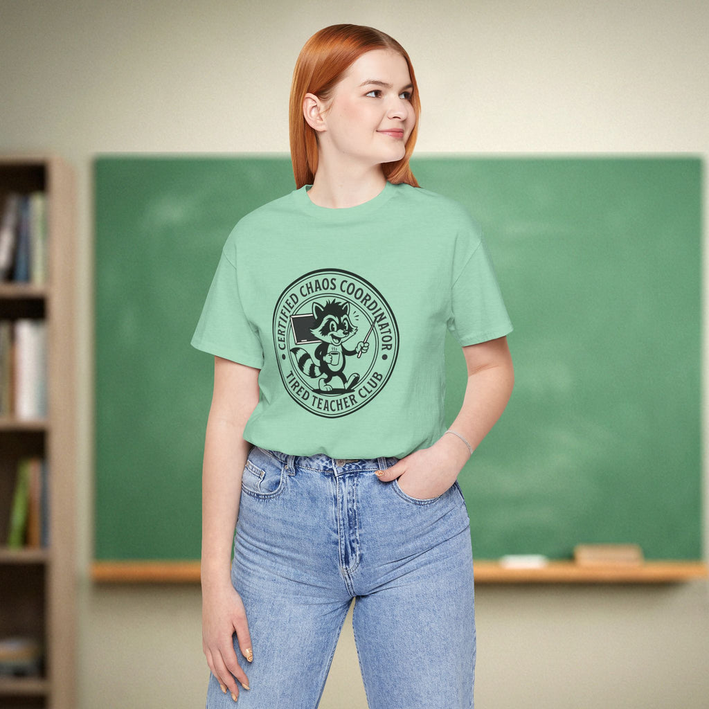Certified Chaos Coordinator Teacher Shirt | Tired Teacher Club Tee | Bella Canvas 3001
