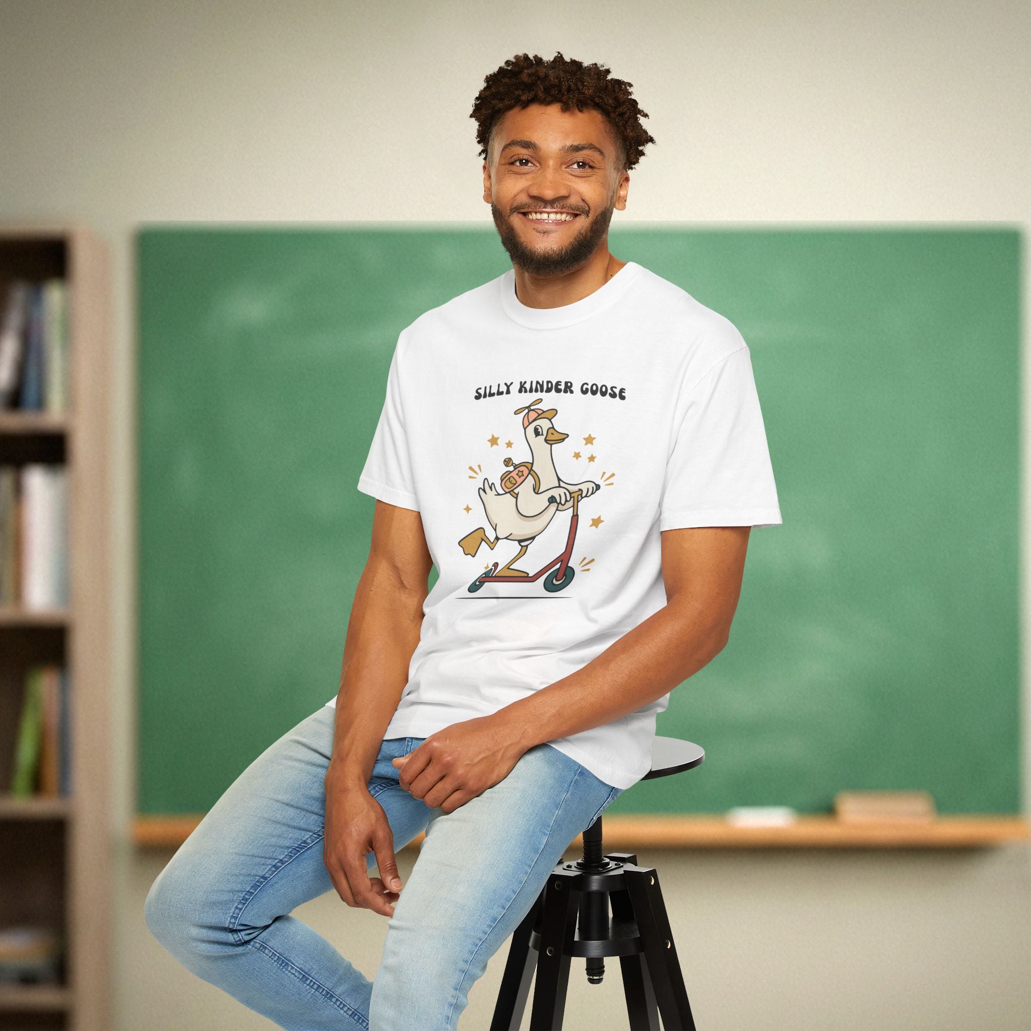 Silly Kinder Goose Shirt | Funny Kindergarten Teacher Tee | Premium Comfort Colors 1717 Vintage Tee