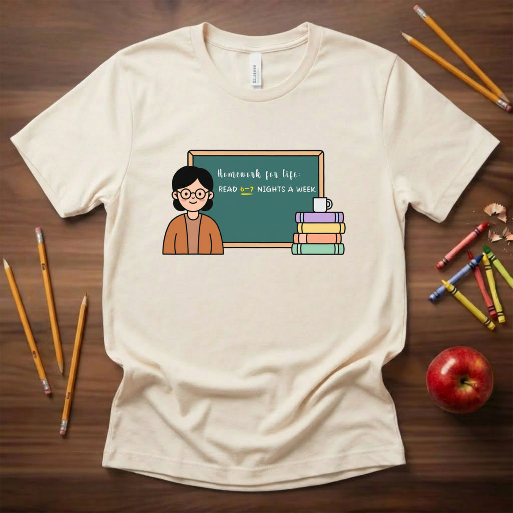 Homework for Life Read | Reading Teacher Shirt | Bella Canvas 3001