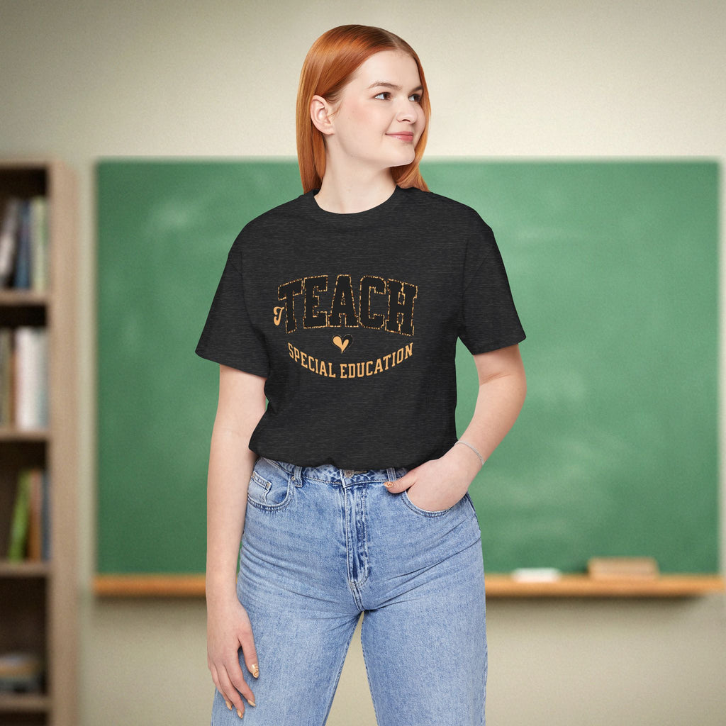 I Teach Special Education Shirt | Leopard Print Teacher Tee | SPED Teacher Appreciation Top
