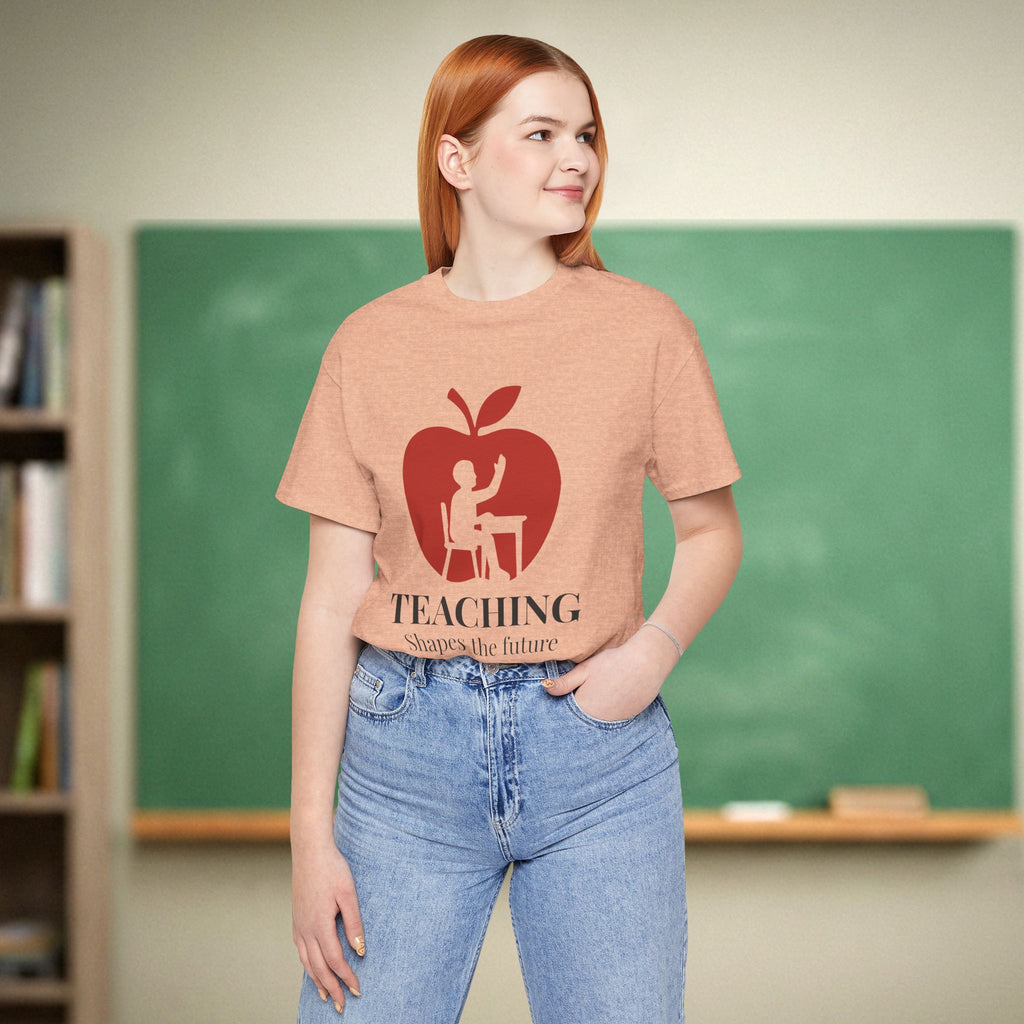 Teaching Shapes the Future | Inspirational Teacher Shirt | Bella Canvas 3001