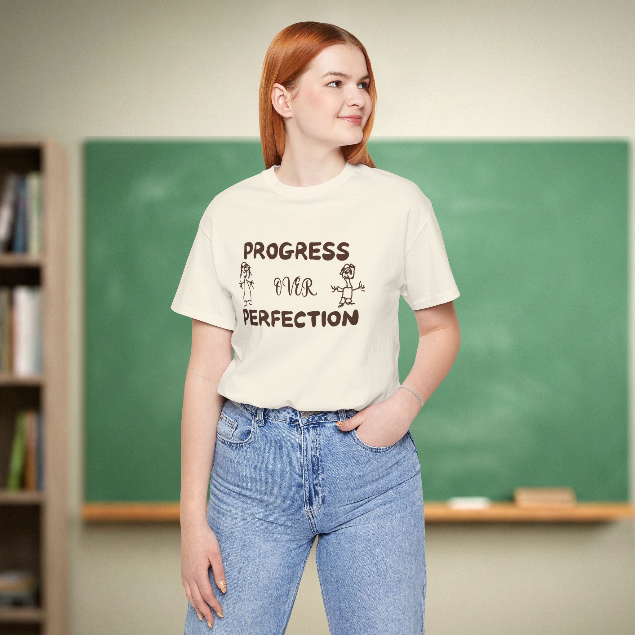 Progress Over Perfection Teacher Shirt | Growth Mindset Teacher Tee | Bella Canvas 3001