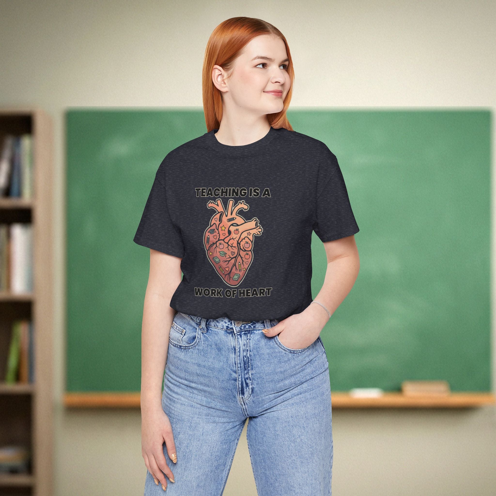 Teaching is a Work of Heart | New Teacher Shirt | Bella Canvas 3001