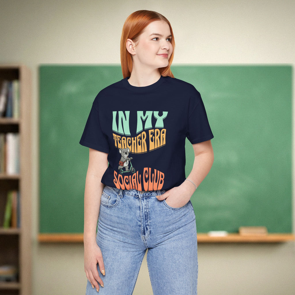 In My Teacher Era Koala Shirt | Retro Teacher Social Club Tee | Groovy Mascot Teacher Shirt | Bella Canvas 3001