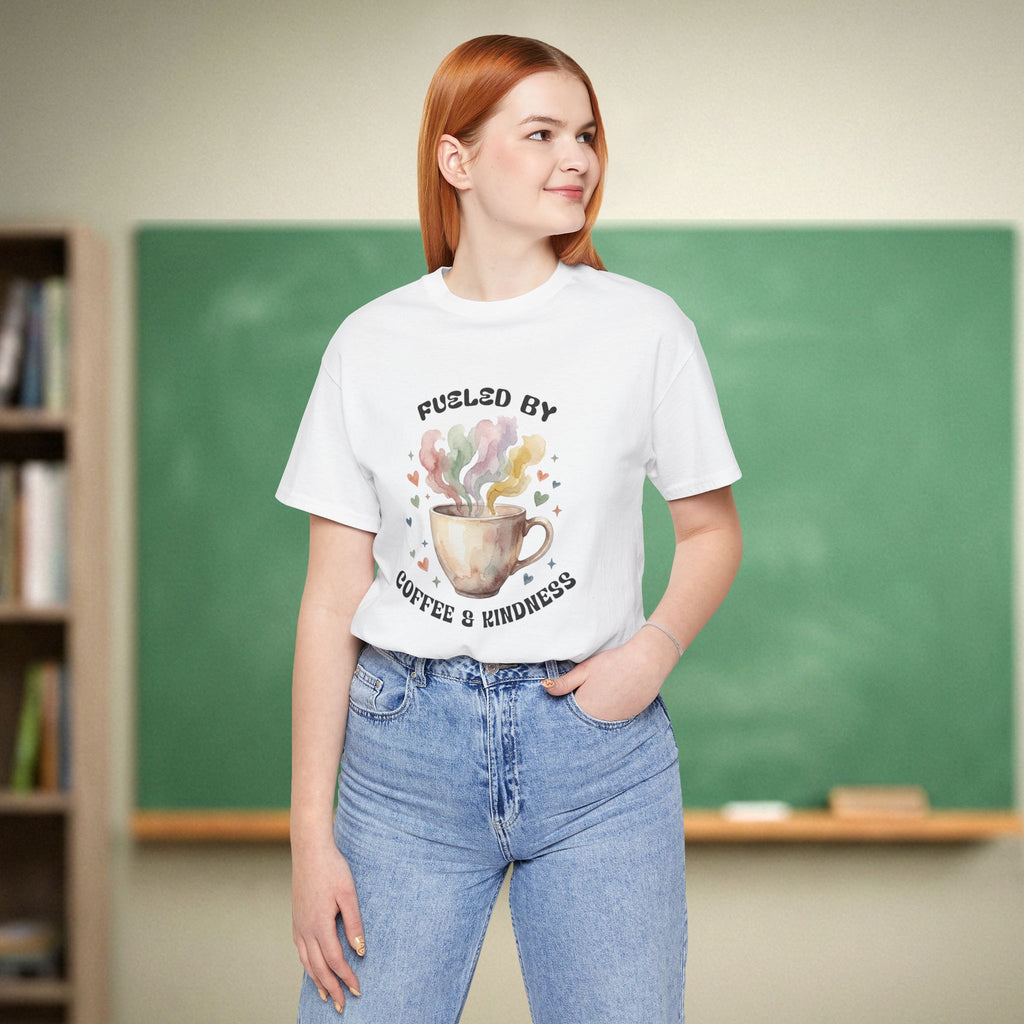 Fueled by Coffee and Kindness | Coffee Lover Teacher Shirt
