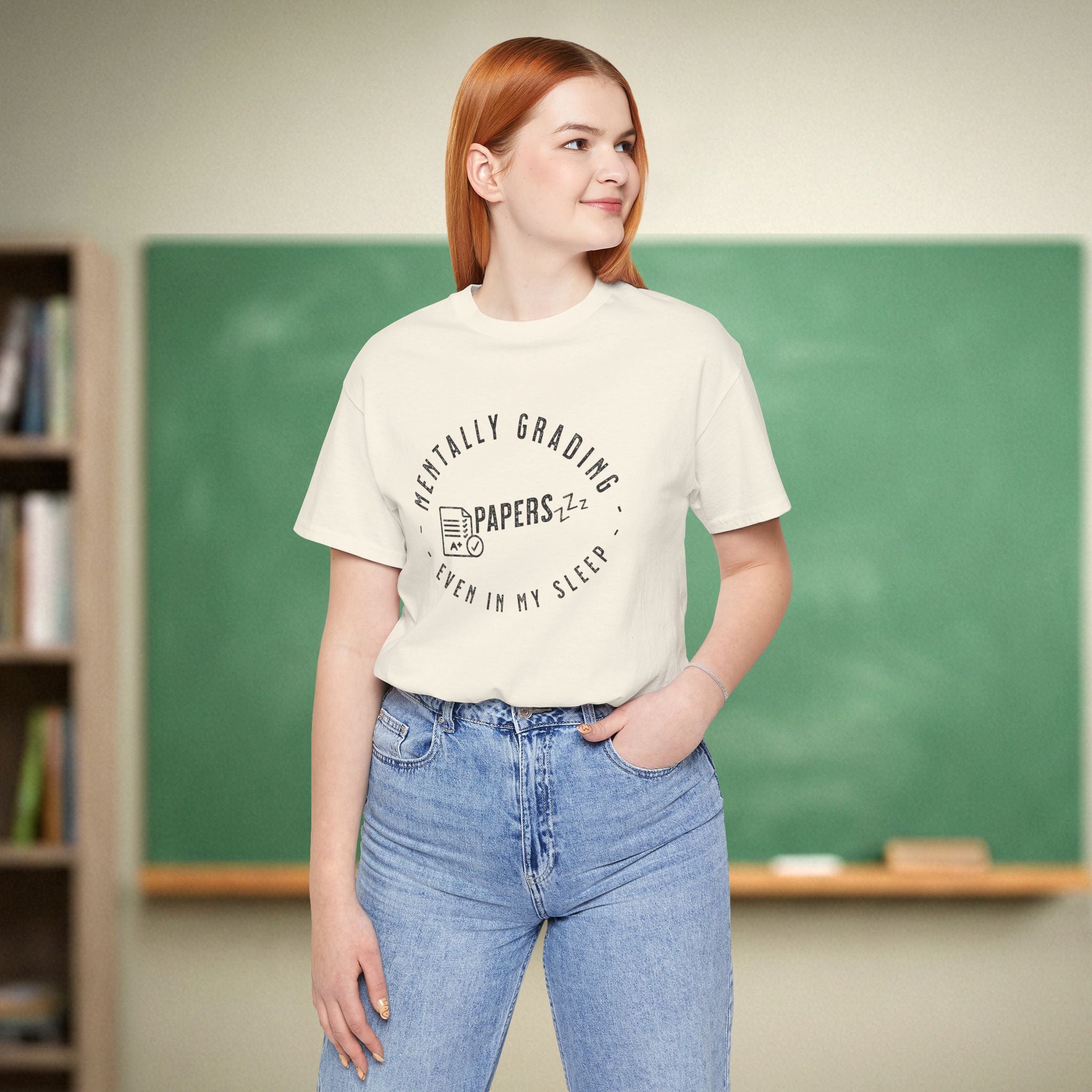 Mentally Grading Papers in My Sleep Teacher Shirt | Funny Grading Tee | Funny Teacher Tee