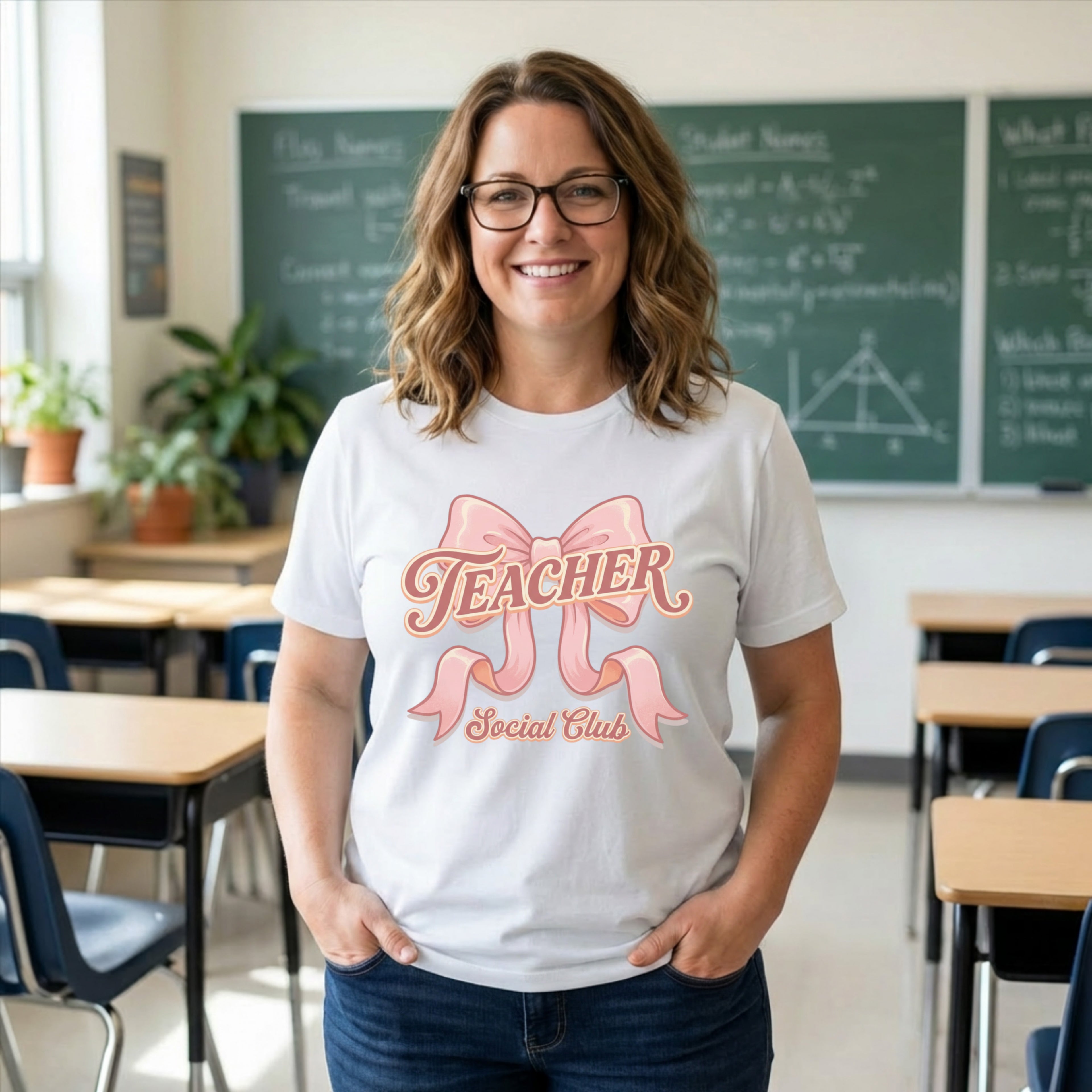 Teacher Social Club | Retro Teacher Shirt | Bella Canvas 3001