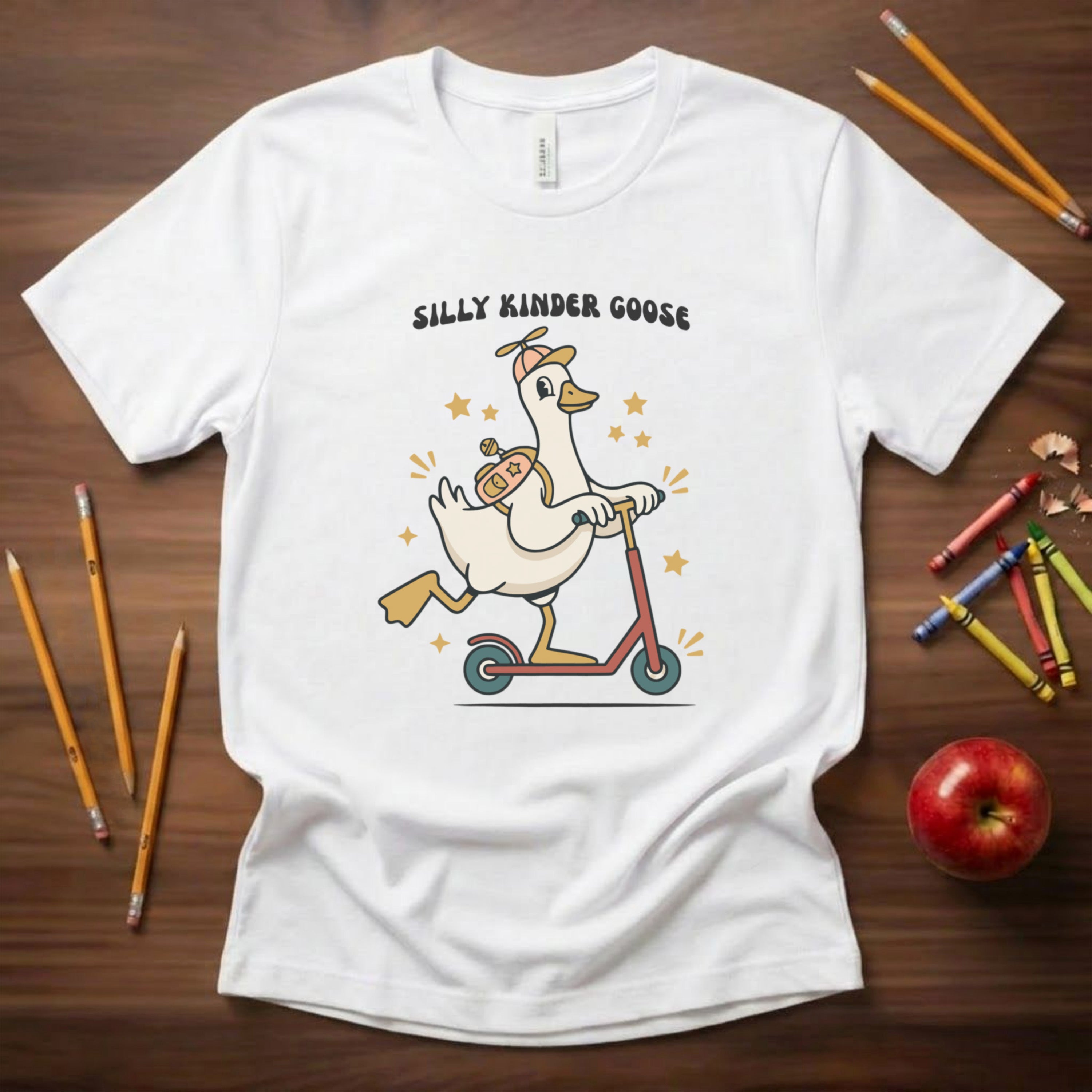 Silly Kinder Goose Shirt | Funny Kindergarten Teacher Tee | Bella Canvas 3001