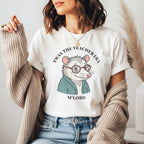 Twas the Teacher Era M'Lord Shirt | Funny Opossum Teacher Meme Tee | Bella Canvas 3001