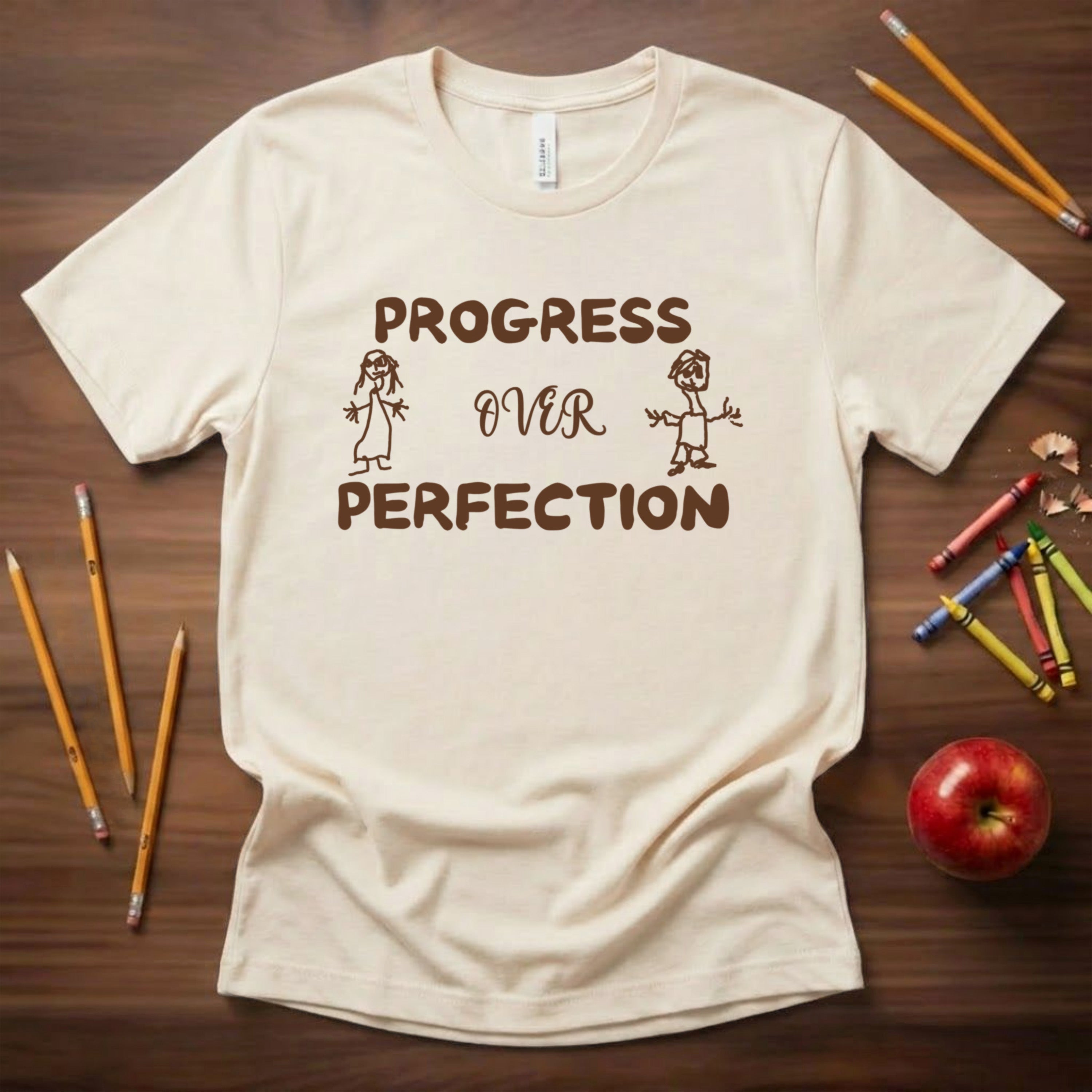 Progress Over Perfection Teacher Shirt | Growth Mindset Teacher Tee | Bella Canvas 3001