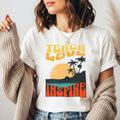 Teach Love Inspire Teacher Shirt | Sunset Retro Teacher Tee | Bella Canvas 3001