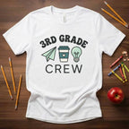 3rd Grade Crew Shirt | Retro Third Grade Teacher Tee | Cute Teacher Coffee Shirt | Bella Canvas 3001