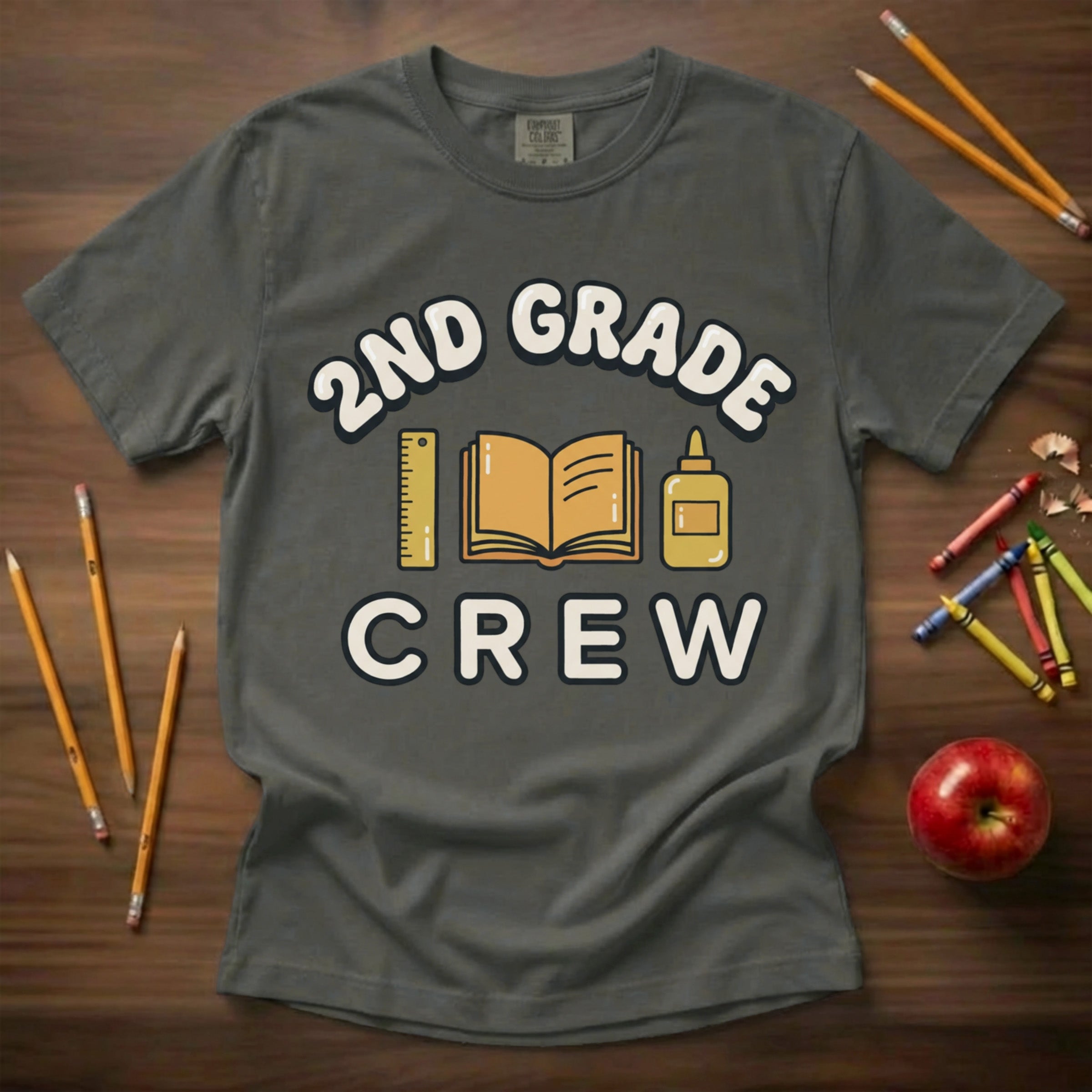 2nd Grade Crew Shirt | Retro Second Grade Teacher Tee | Cute Elementary Teacher Shirt | Premium Comfort Colors 1717 Vintage Tee