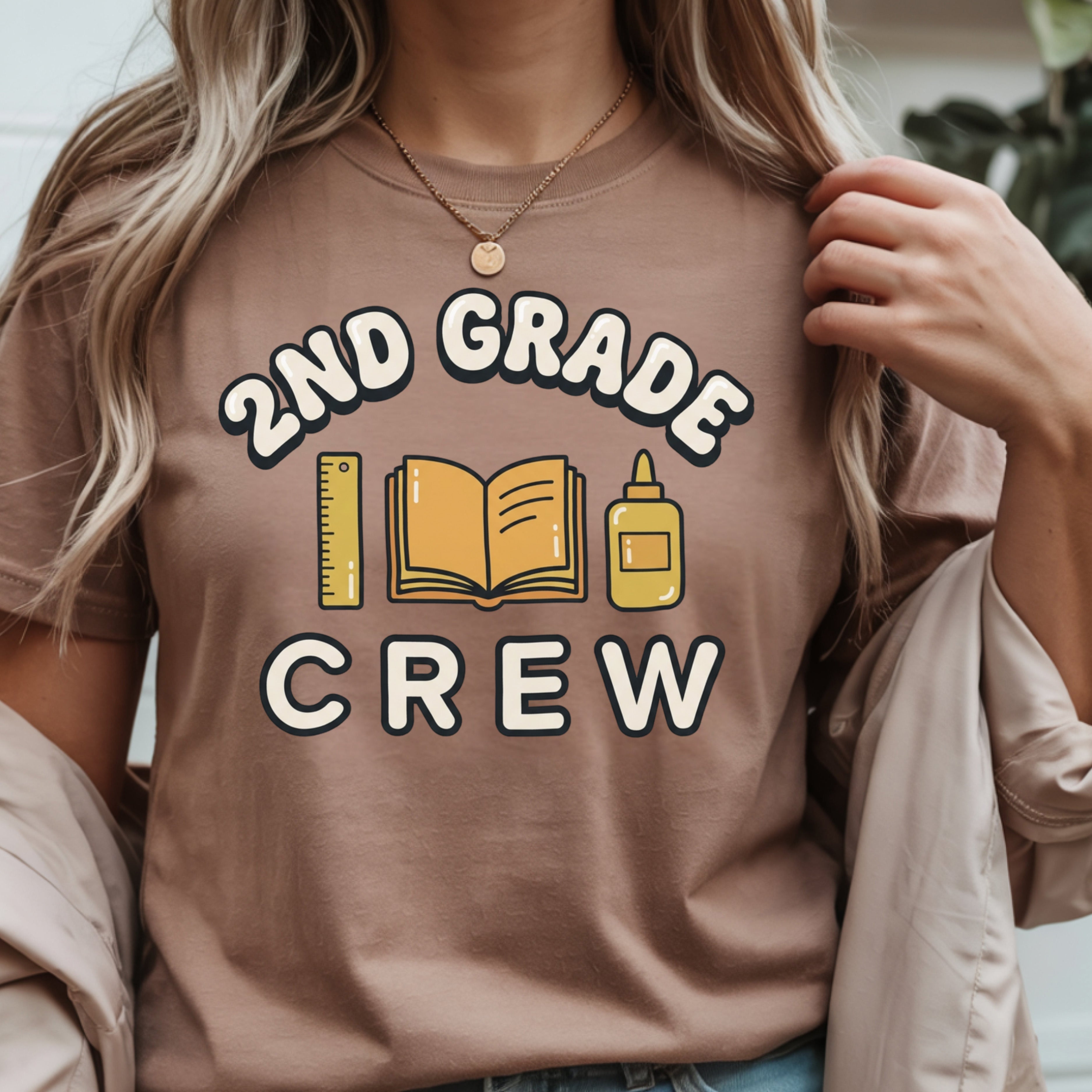 2nd Grade Crew Shirt | Retro Second Grade Teacher Tee | Cute Elementary Teacher Shirt | Premium Comfort Colors 1717 Vintage Tee