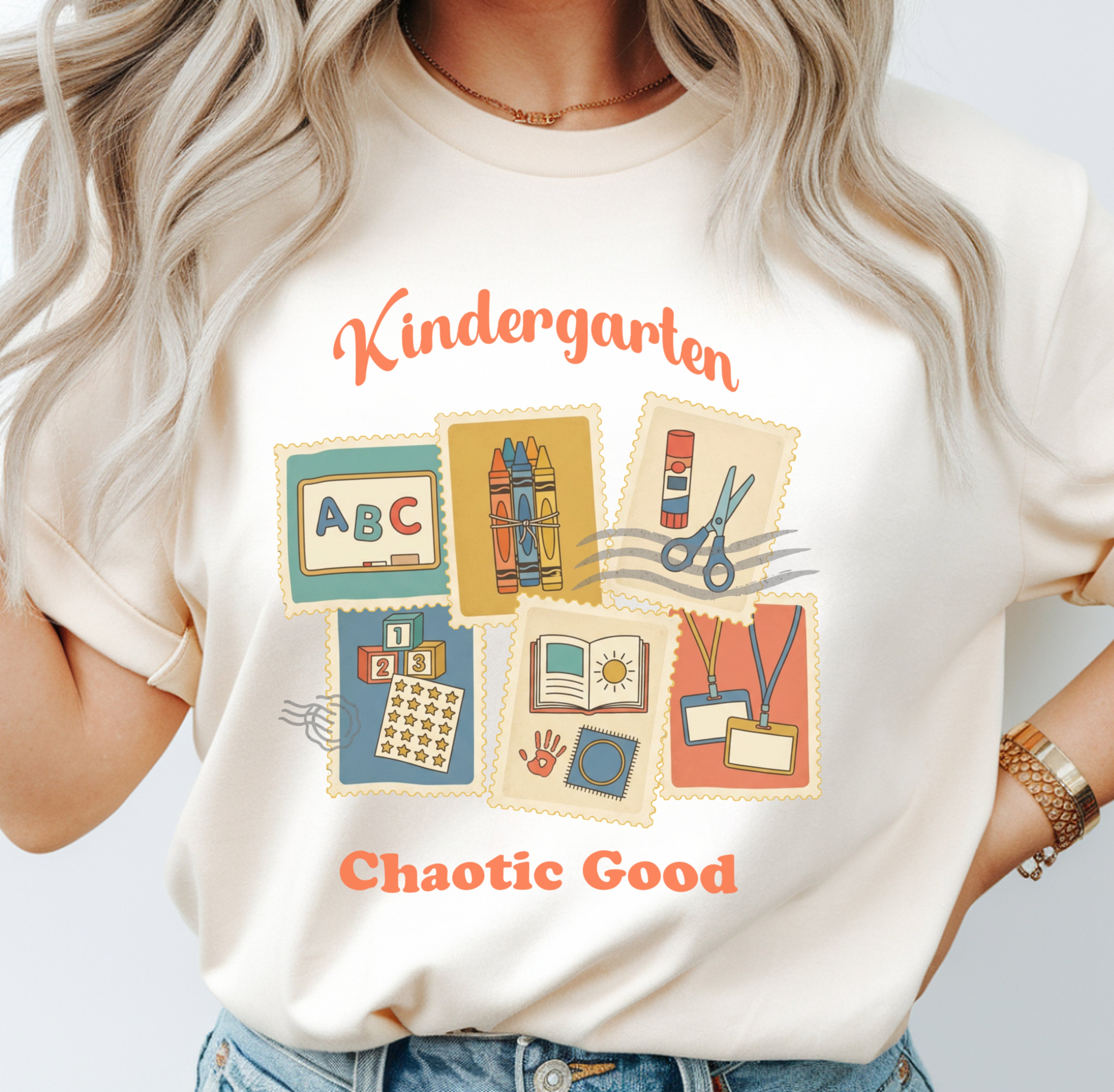 Kindergarten Chaotic Good | Kindergarten Teacher Shirt | Premium Comfort Colors 1717 Vintage Tee