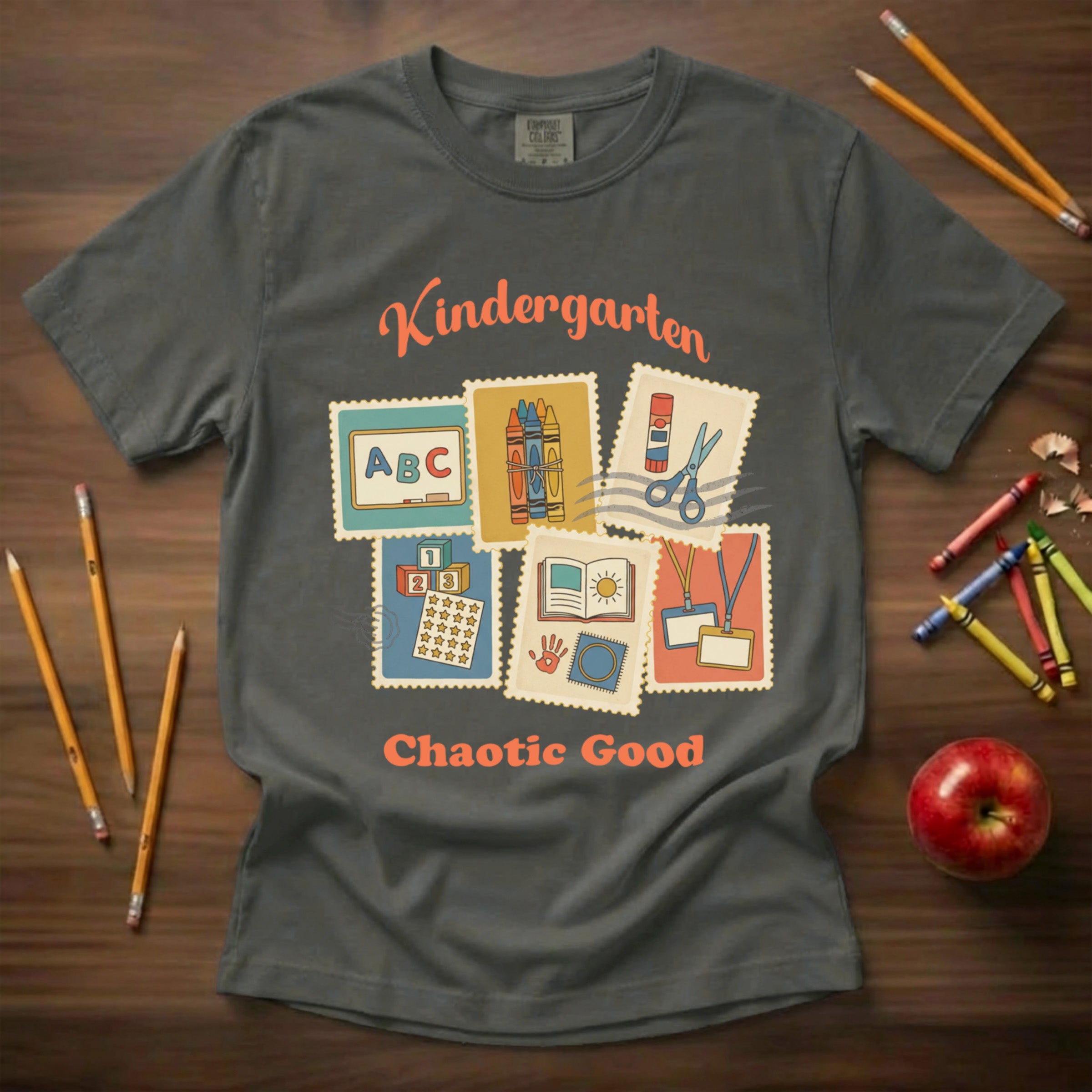 Kindergarten Chaotic Good | Kindergarten Teacher Shirt | Premium Comfort Colors 1717 Vintage Tee