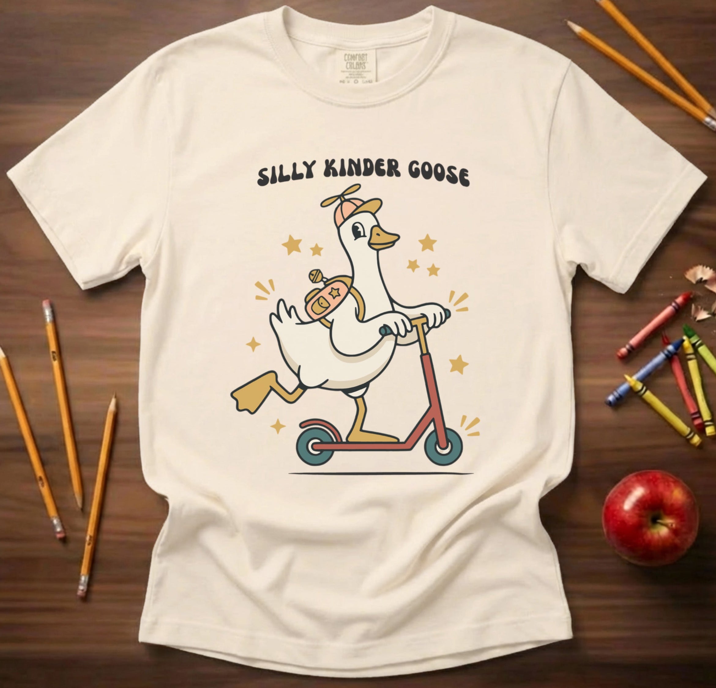 Silly Kinder Goose Shirt | Funny Kindergarten Teacher Tee | Premium Comfort Colors 1717 Vintage Tee