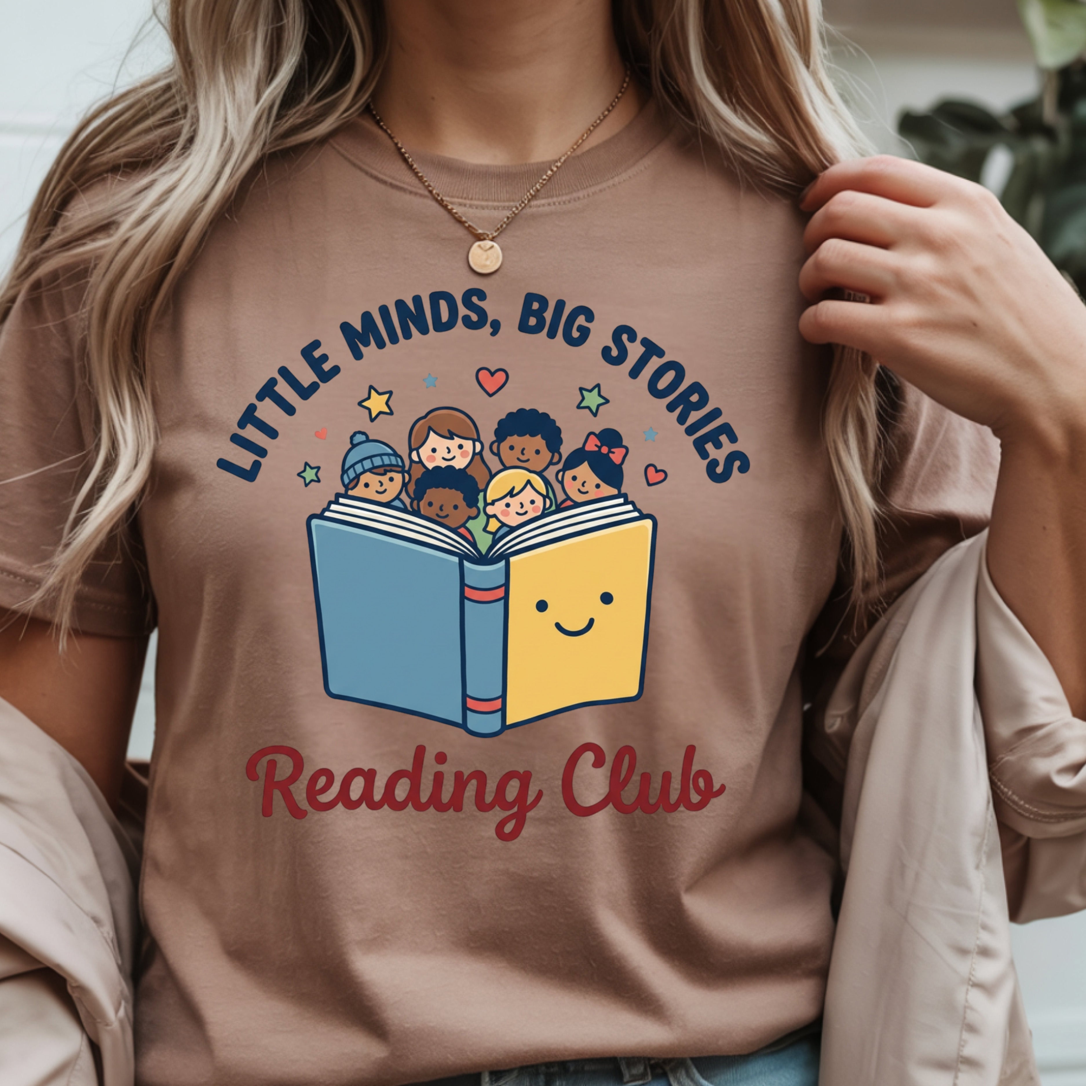 Little Minds Big Stories Reading Club | Reading Teacher Shirt | Premium Comfort Colors 1717 Vintage Tee