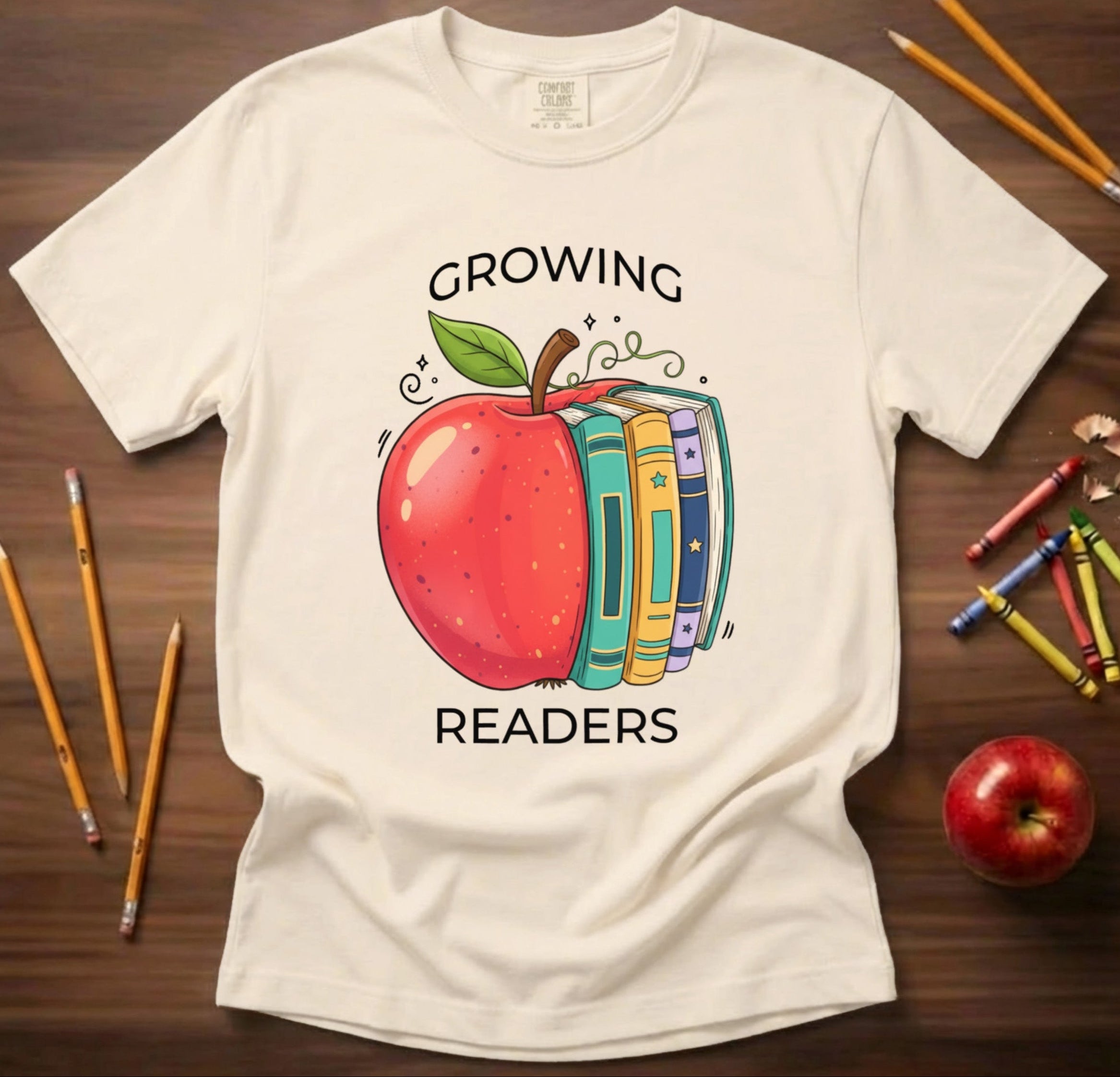 Growing Readers | Literacy Teacher Shirt | Premium Comfort Colors 1717 Vintage Tee