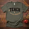 I Teach Special Education Shirt | Leopard Print Teacher Tee | SPED Teacher Appreciation Top