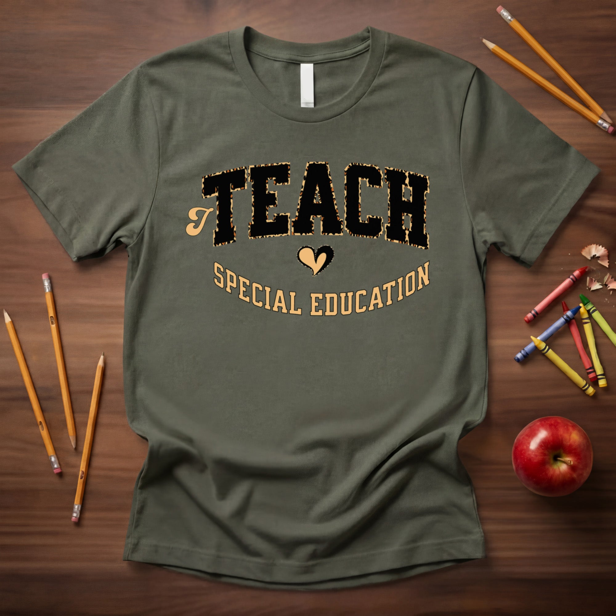 I Teach Special Education Shirt | Leopard Print Teacher Tee | SPED Teacher Appreciation Top