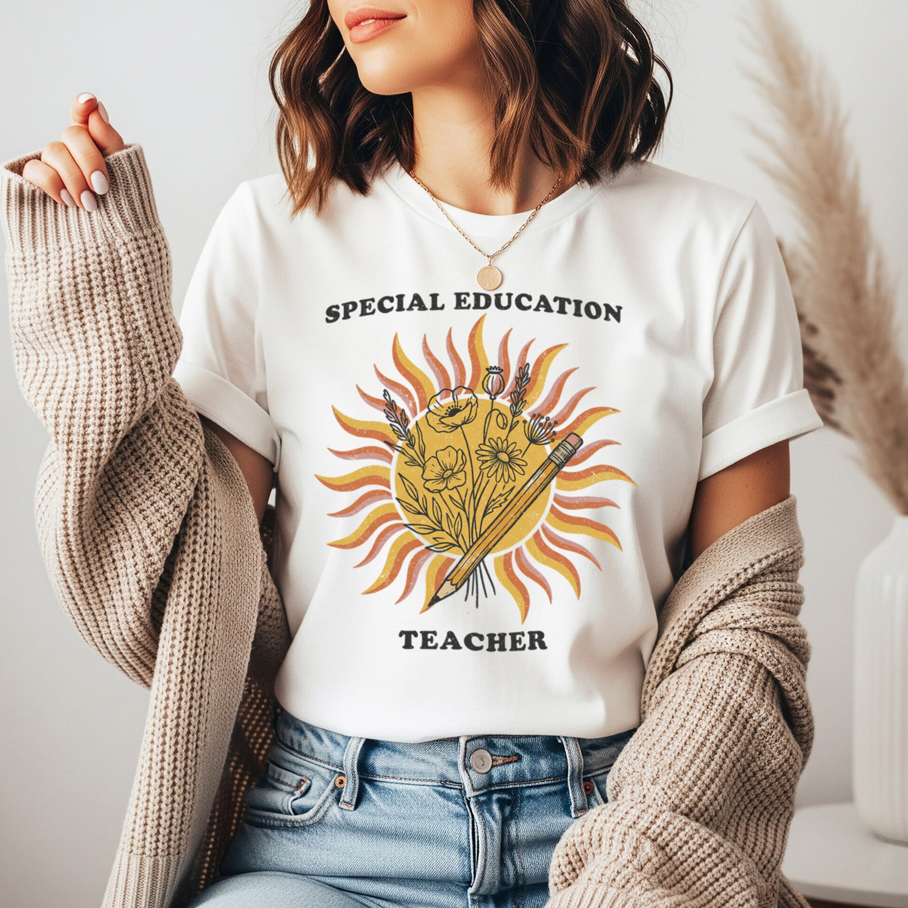 Special Education Teacher Sun Shirt | Retro SPED Sunshine Tee | Bella Canvas 3001